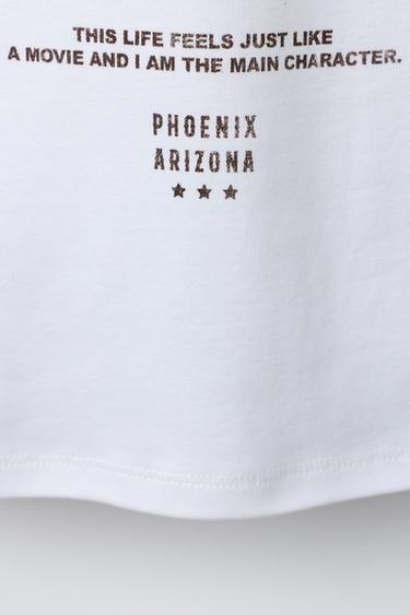 T-SHIRT À INSCRIPTION COWGIRL - Blanc de Zara - Image 3