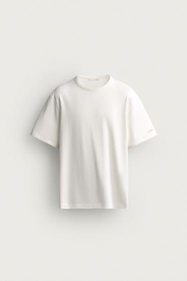 CAMISETA RELAX FIT COM PATCH - Branco da Zara