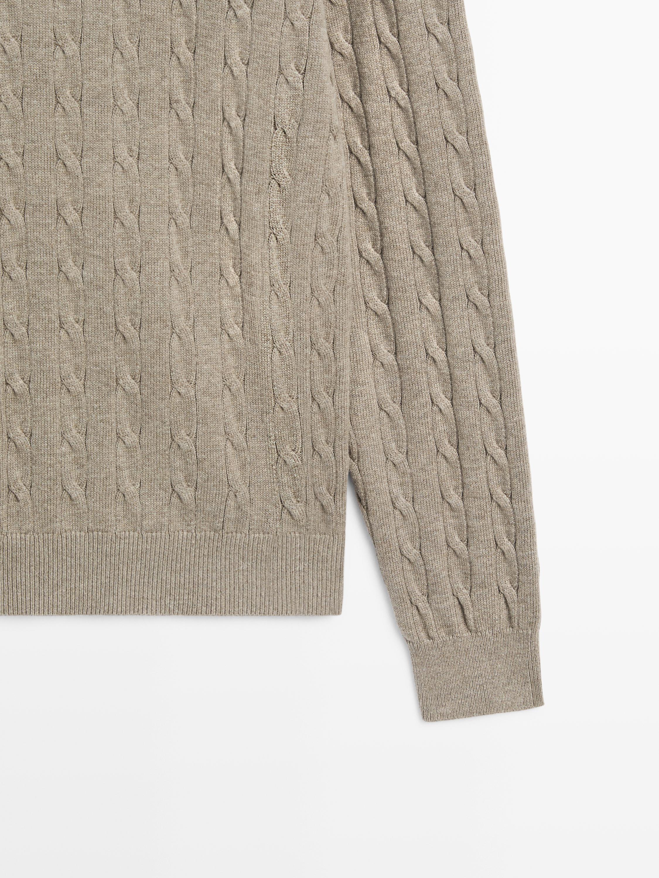 Cotton cable-knit sweater