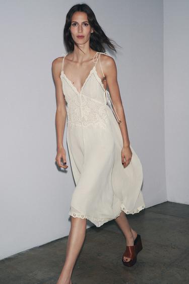 VESTIDO ASIMÉTRICO CROCHET ZW COLLECTION - Cru de Zara