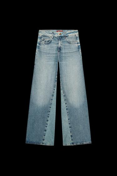 Z1975 WIDE-LEG MID-WAIST JEANS WITH SIDE SEAMS - Mid-blue by Zara - Image 0