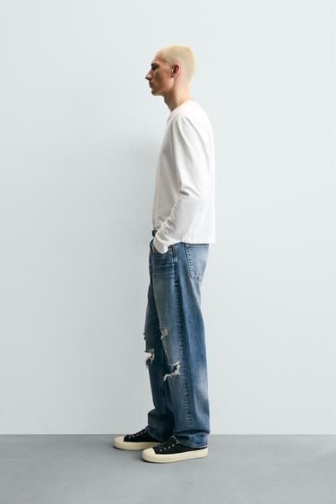 STRAIGHT FIT JEANS - Blue by Zara - Image 3