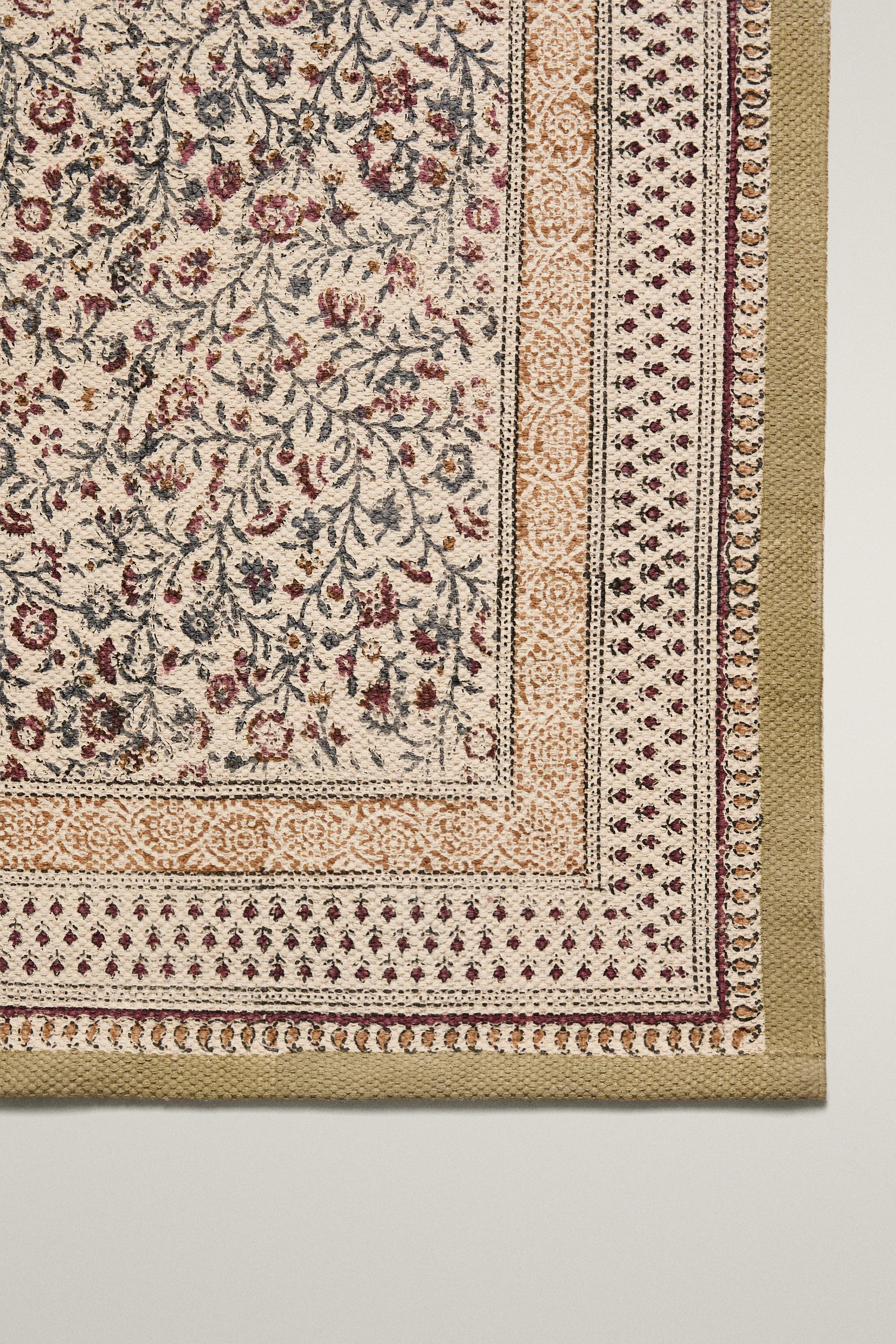 COTTON BLOCK PRINT RUG