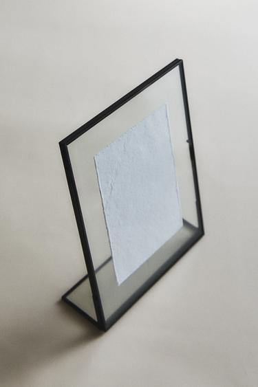 Zara RECTANGULAR STRUCTURE PHOTO FRAME - Black