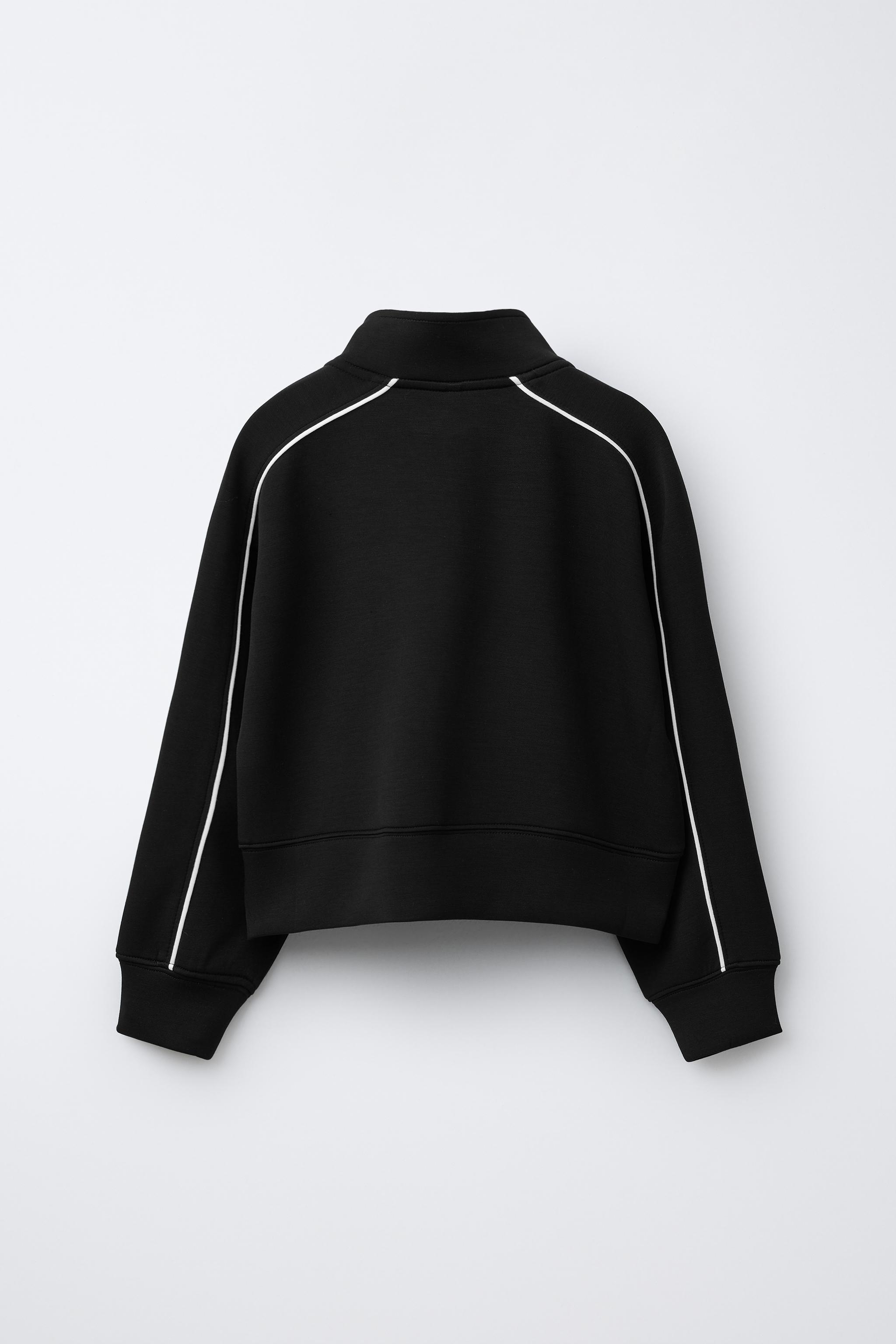モダール コントラストパイピング ジャケット - ブラック | ZARA