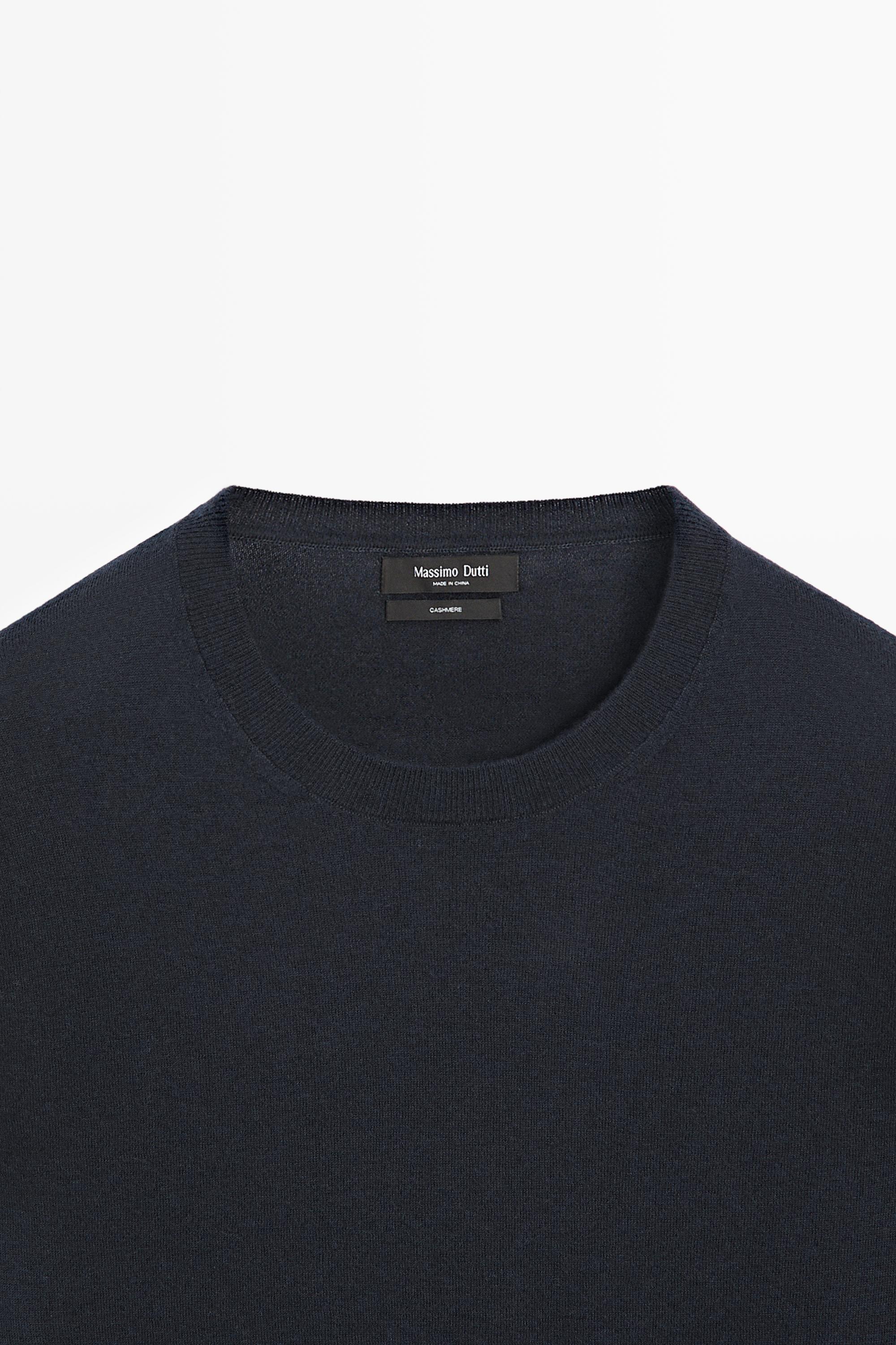 100% cashmere crew neck sweater