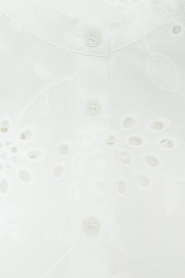 SHIRT WITH CUTWORK EMBROIDERY - White by Zara