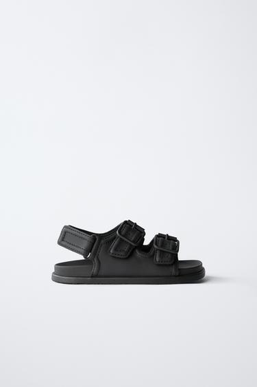 SANDALS WITH BUCKLES - Black by Zara