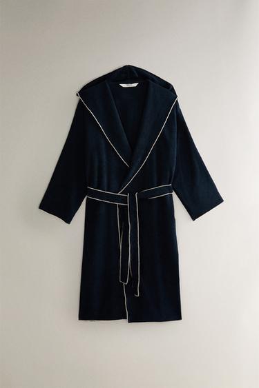 ACCAPPATOIO IN COTONE OVERLOCK (320 GXM ²) - Blu tinto di Zara