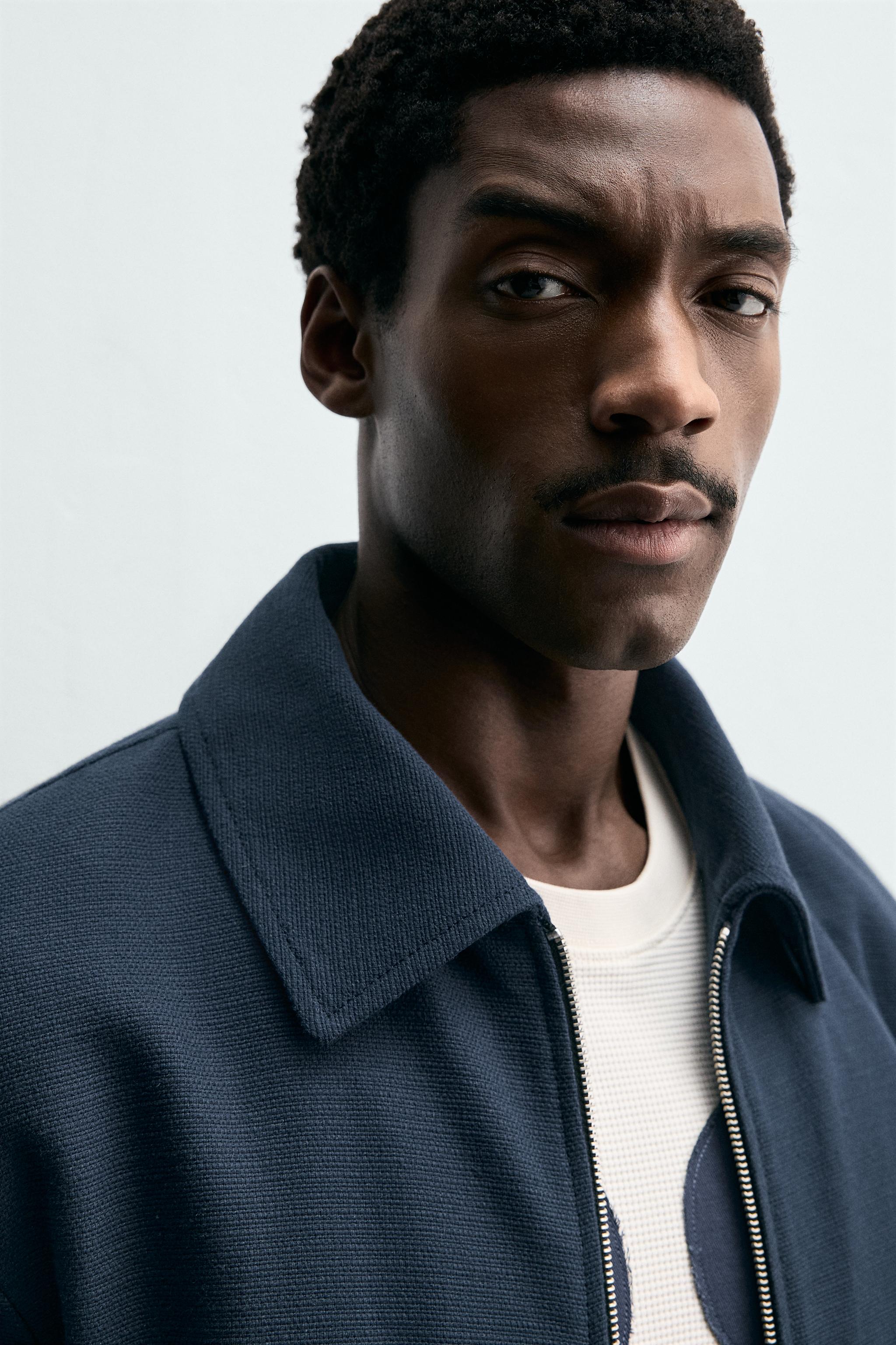 TEXTURED POCKET JACKET - Petrol blue | ZARA South Africa