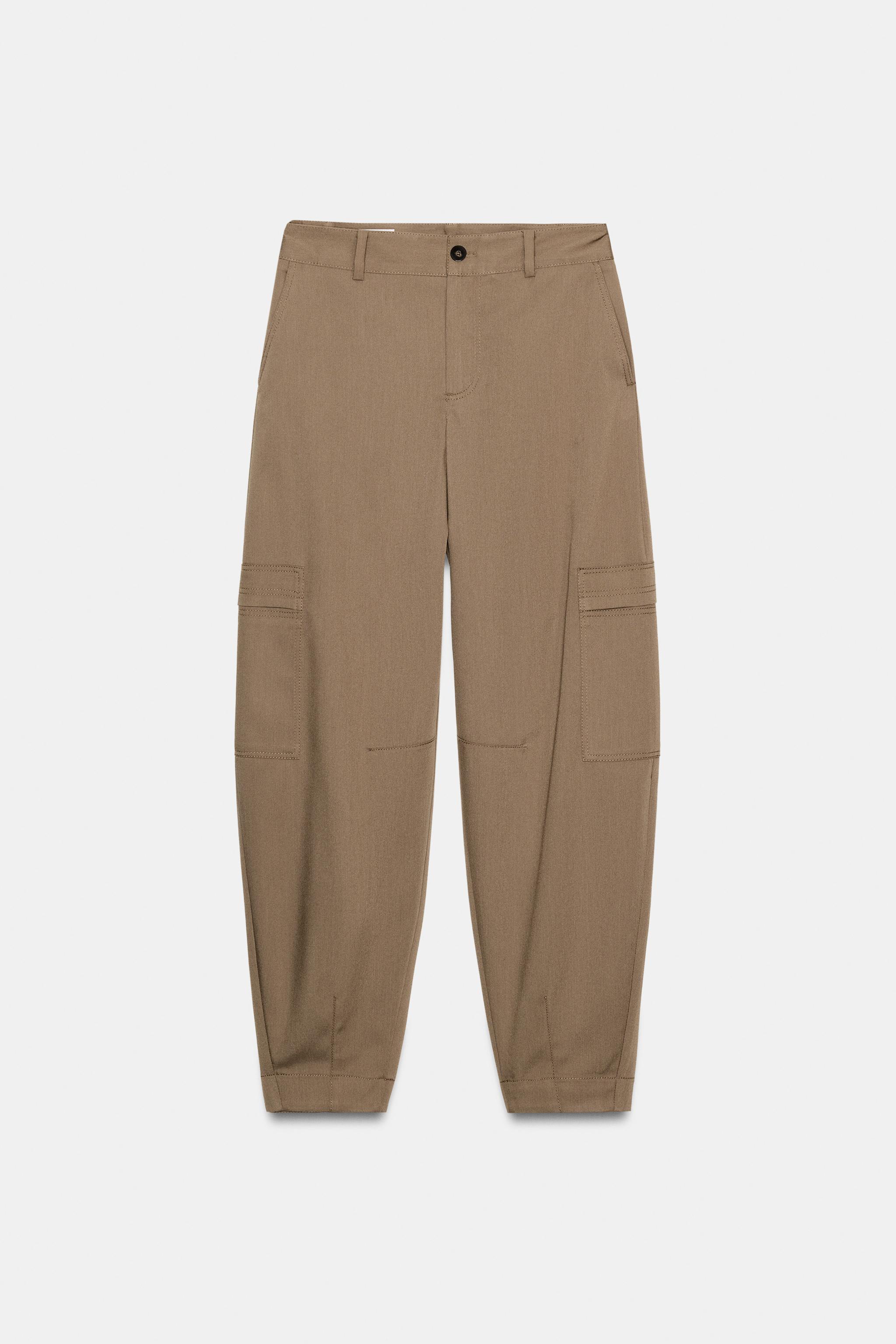 HIGH-WAISTED CARGO PANTS