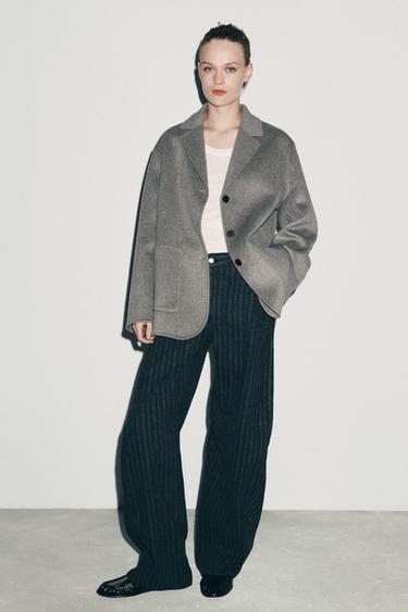 Zara WOOL BLEND BLAZER ZW COLLECTION - Gray