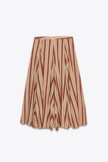 JUPE MIDI RAYURES ZW COLLECTION - rayures de Zara - Image 6