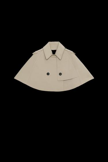 TRENCH CROPPED ZW COLLECTION LIMITED EDITION - kaki-med de Zara