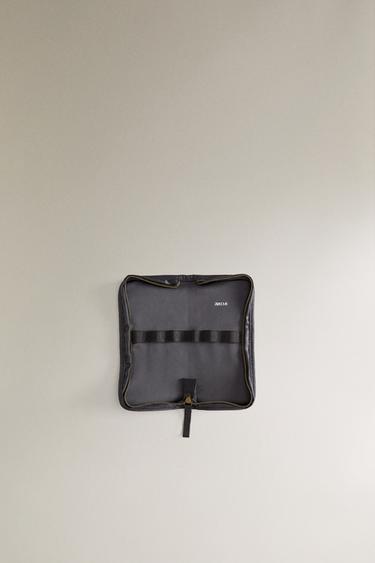 SATEEN MAKEUP WASH BAG - Navy Blue by Zara - Image 2