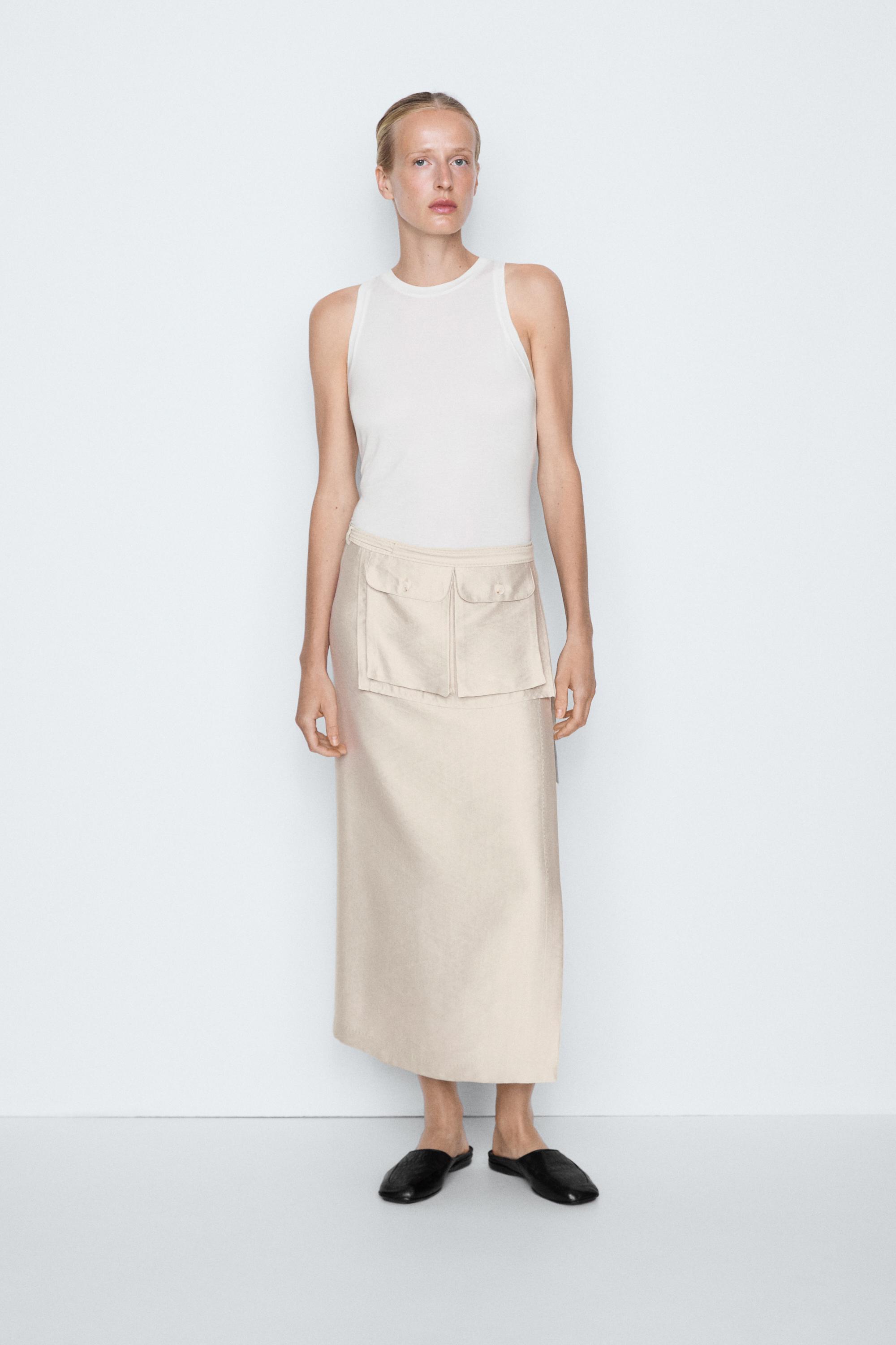 Fluid pocket-detail skirt - STUDIO