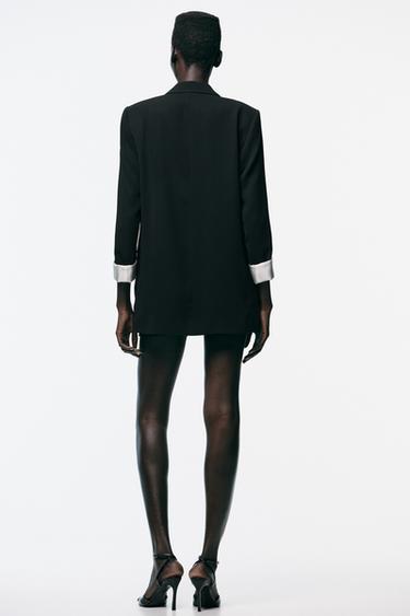 PRINTED CUFF BLAZER - Black by Zara - Image 3