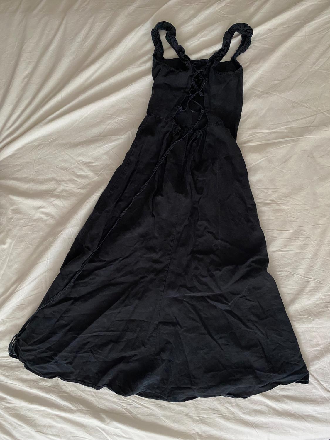 LINEN BLEND MIDI DRESS - Image 3