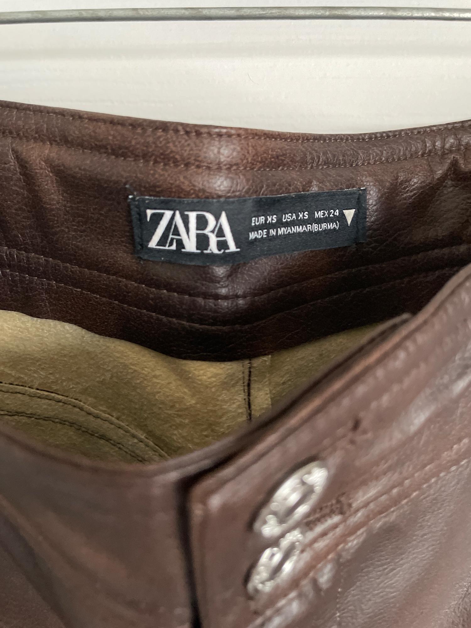 FAUX LEATHER PANTS SECOND HAND | Zara Preowned