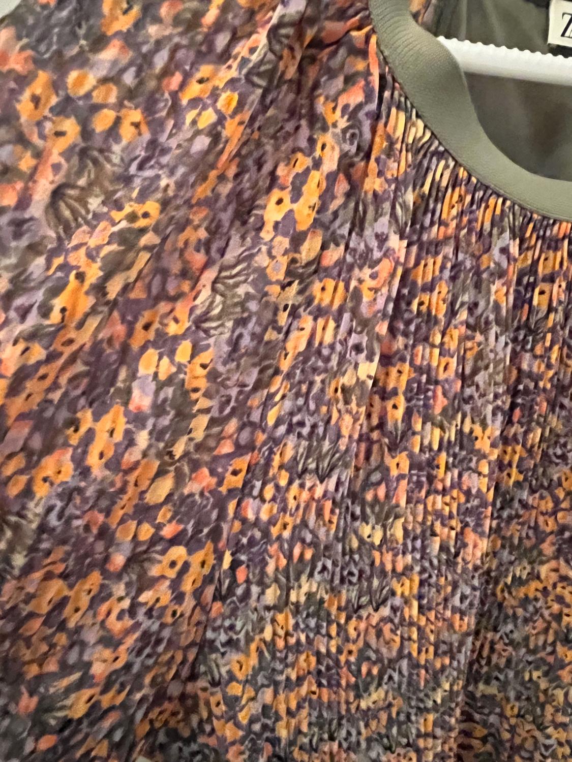 PRINTED BLOUSE WITH PLEATS - Image 5