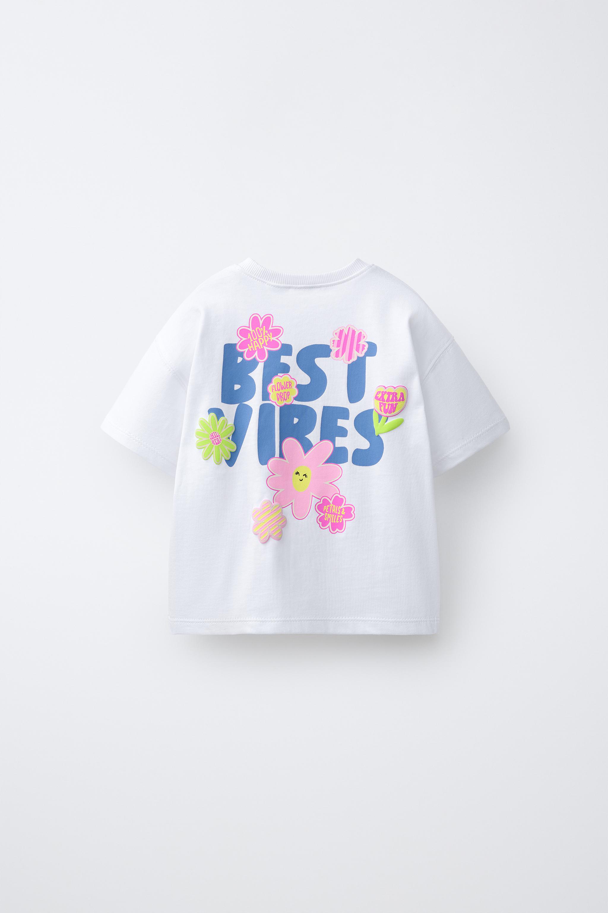 STICKER PRINT T-SHIRT - White | ZARA United Kingdom