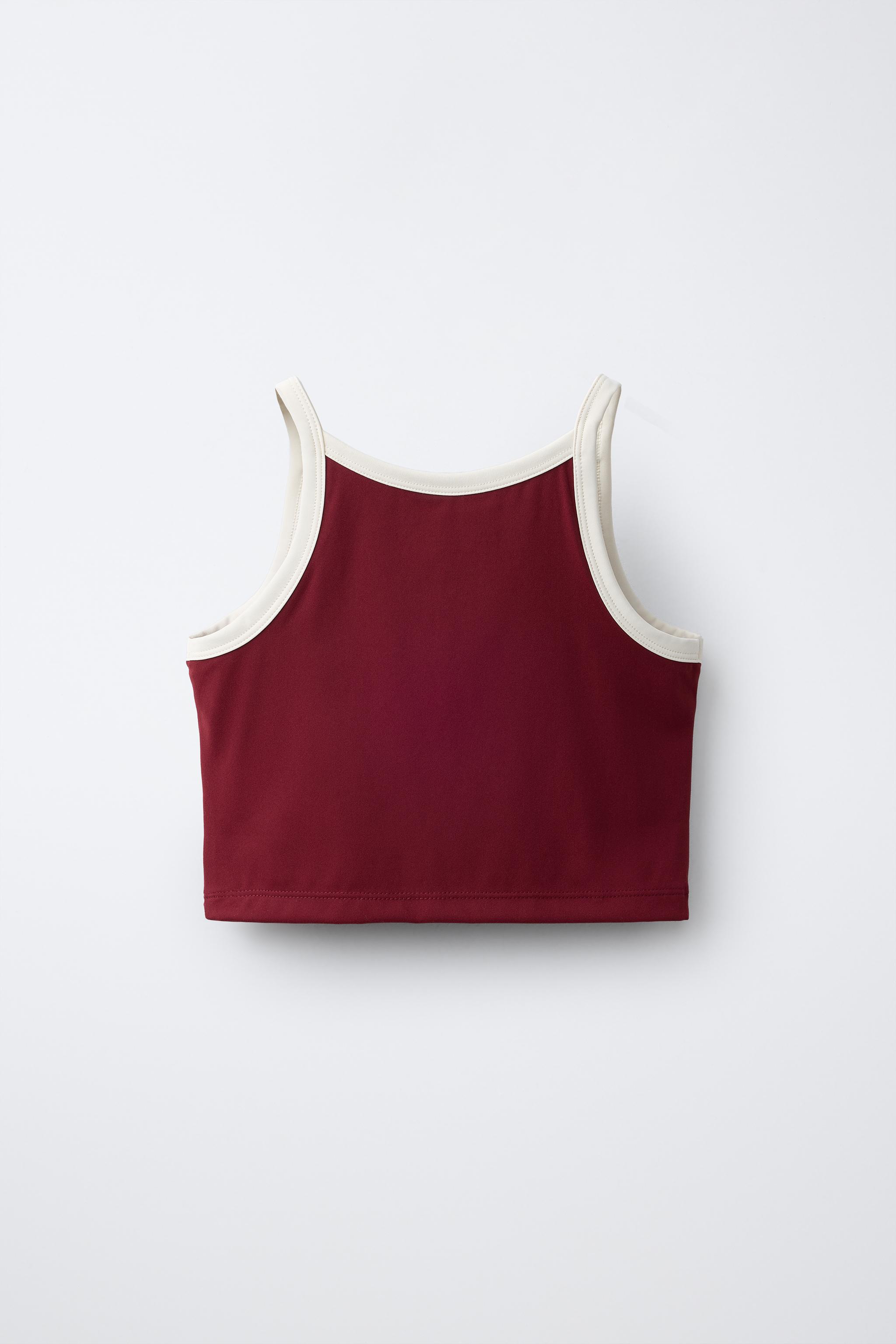 Детские топы Zara CONTRAST TRIM SPORTY TOP — фото 3