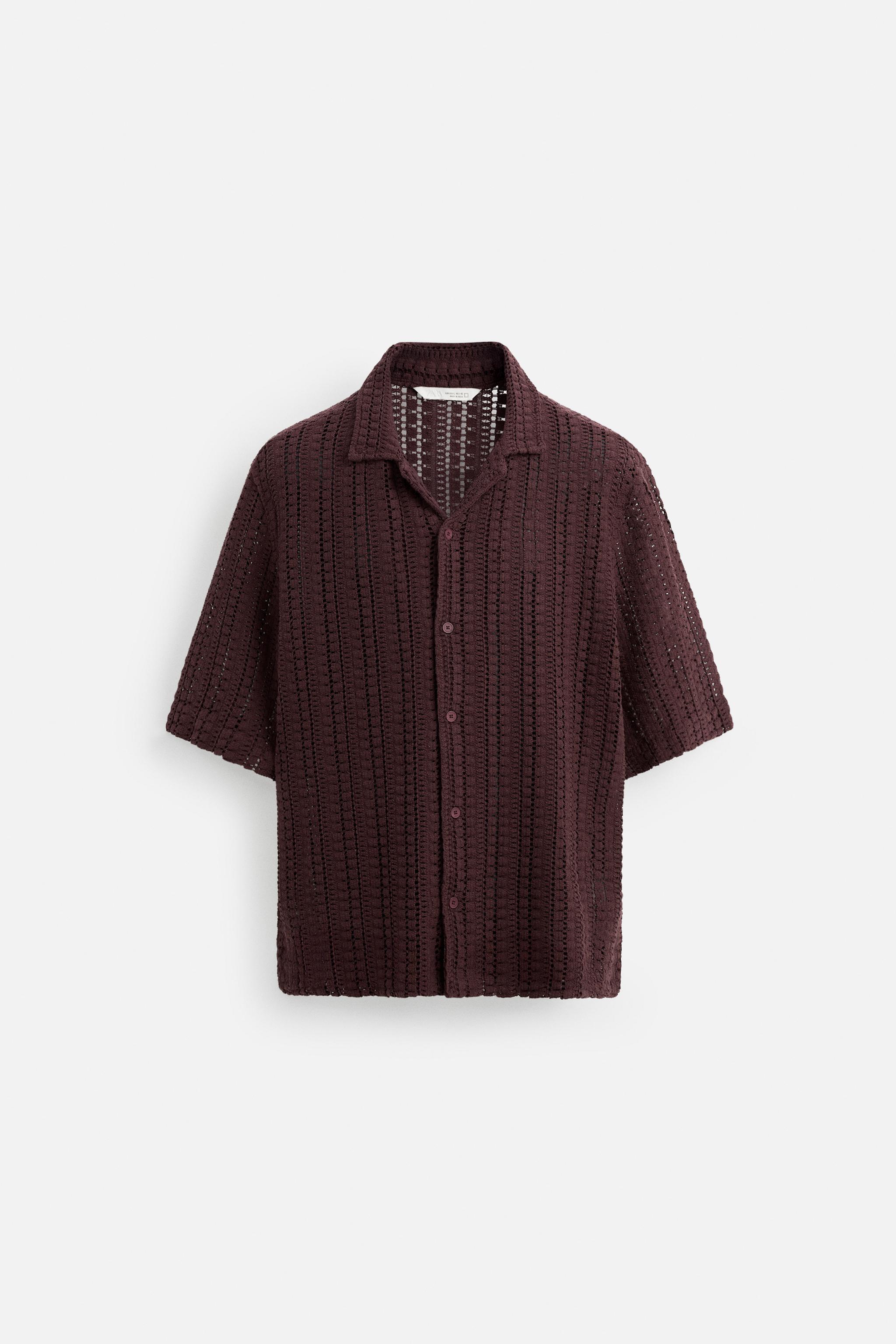 【ZARA】クロシェテクスチャーシャツ 3772/410/251 ZARA】クロシェテクスチャーシャツ 3772/410/251 (ZARA/シャツ