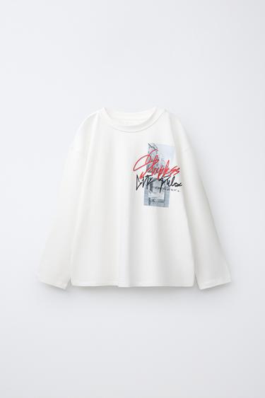 CAMISETA ESTAMPADA GRAFFITI - Crudo de Zara