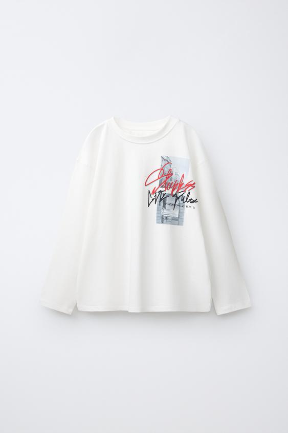 CAMISETA ESTAMPADA GRAFFITI - Crudo de Zara - Imagen 0