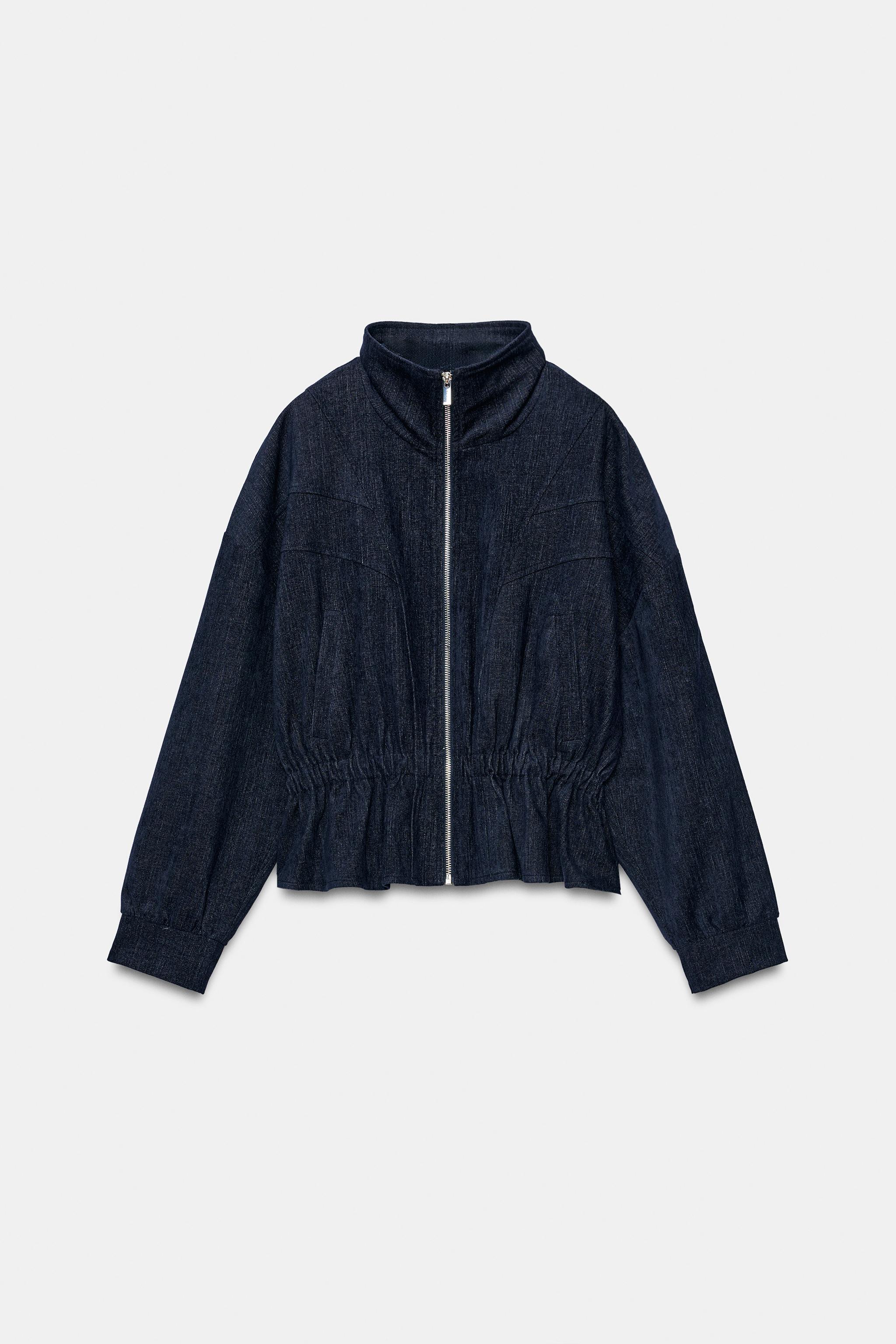 heve へイヴ　プリマぺプラムジャケット38 Prima Peplum JK ゴムウエスト ペプラム ジャケット - ブルー | ZARA Japan / 日本
