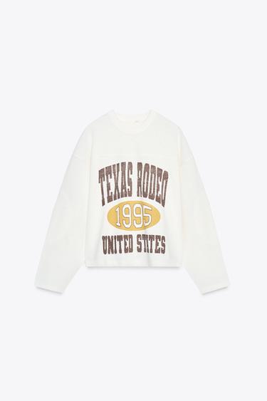 SLOGAN SWEATSHIRT - Ecru by Zara - Image 4