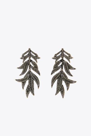 BOUCLES D'OREILLES FEUILLES BIJOUX - Or vieilli de Zara - Image 0