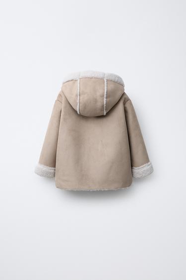 REVERSIBLE HOODED JACKET - Beige by Zara - Image 1