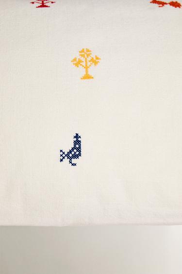 CUSHION COVER WITH MINI EMBROIDERY - Ecru by Zara - Image 2