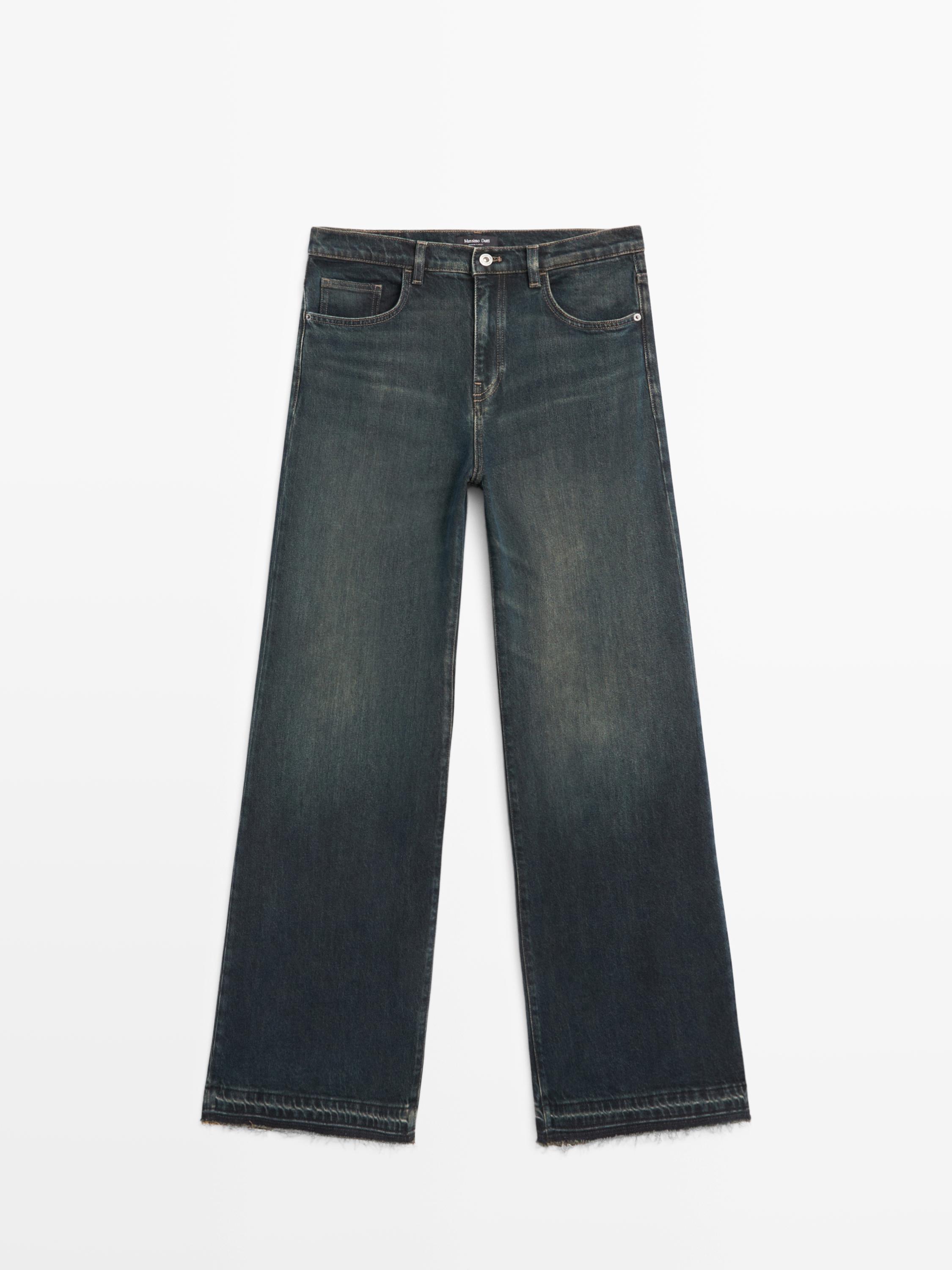 Mid-rise bell bottom jeans