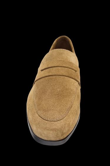 SPLIT SUEDE LOAFERS - Sand Brown by Zara