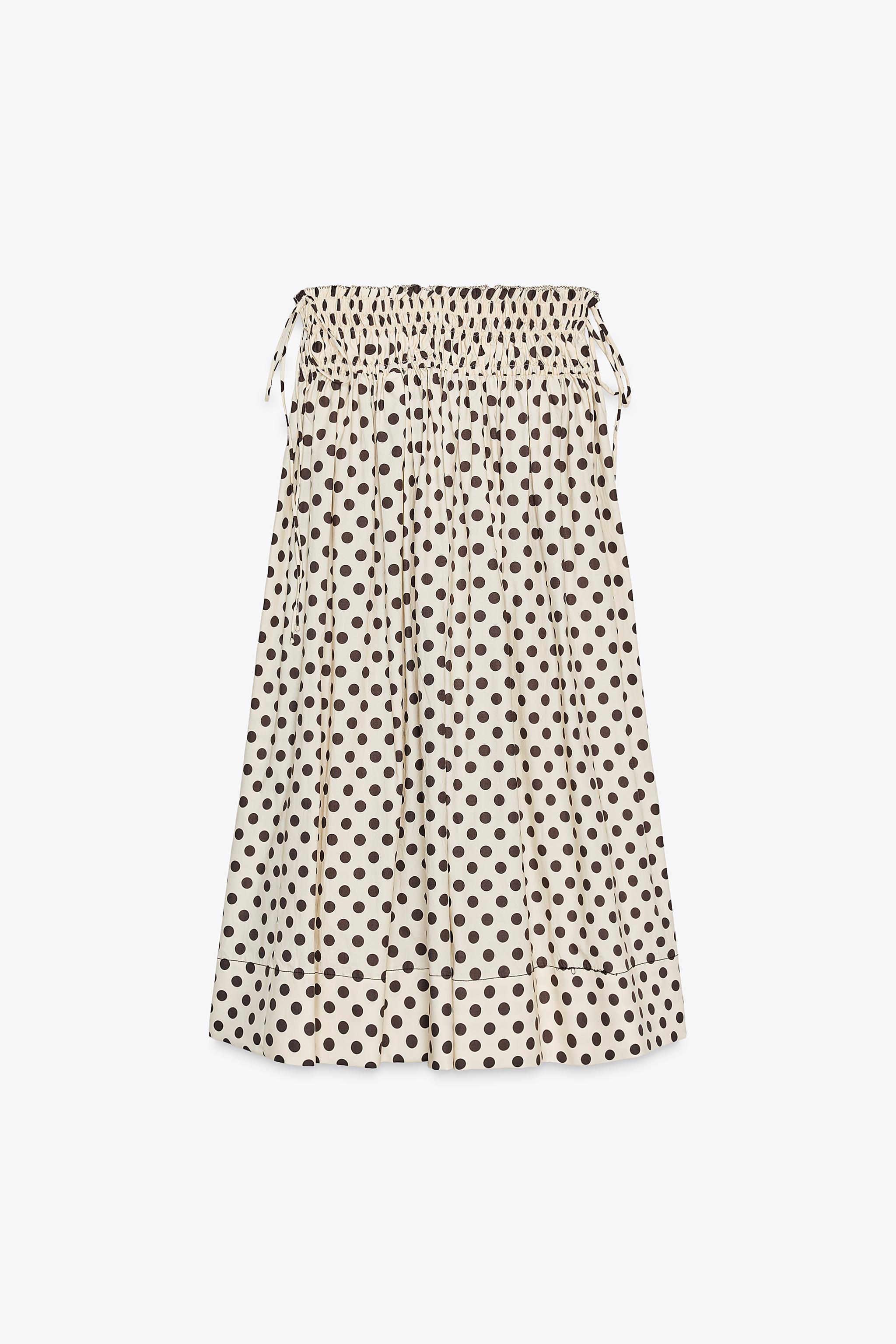 JUPE MIDI À POIS ZW COLLECTION