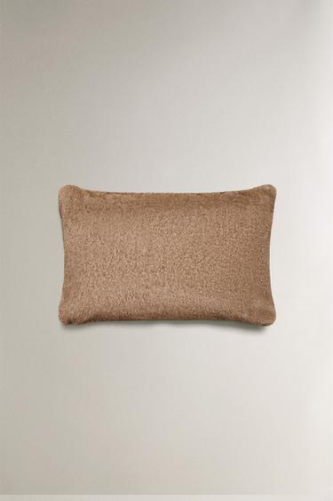 FAUX FUR CUSHION COVER - Brown marl by Zara - Image 2