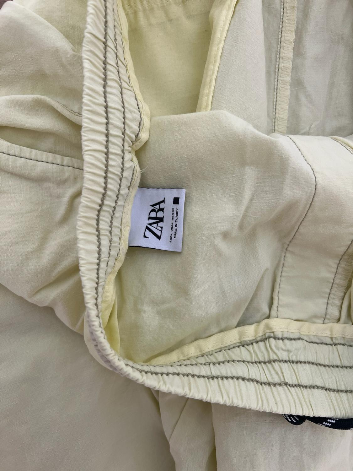 LINEN BLEND TROUSERS WITH TOPSTITCHING - Image 3
