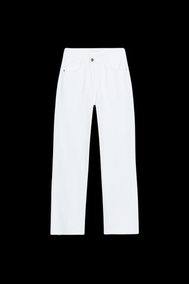 JEANS Z1975 STRAIGHT MIT HOHEM BUND UND ÜBERKREUZTEM BUND - Weiß von Zara
