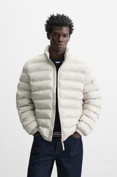 LIGHTWEIGHT PUFFER JACKET - Stone by Zara