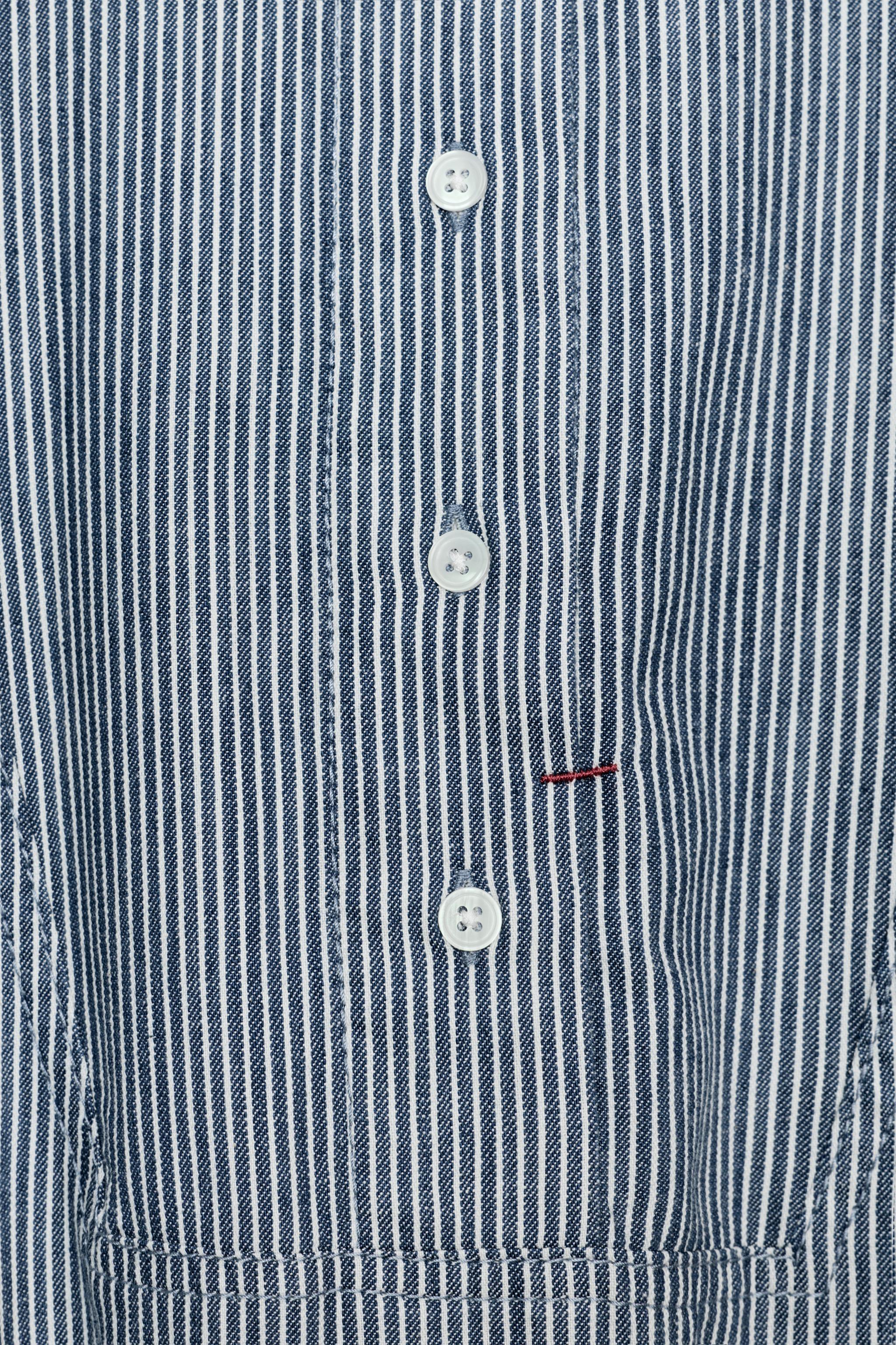 Zara ZW COLLECTION ÇİZGİLİ GÖMLEK görsel 6