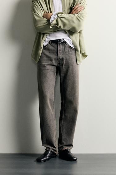 Zara STRAIGHT FIT JEANS - Gray