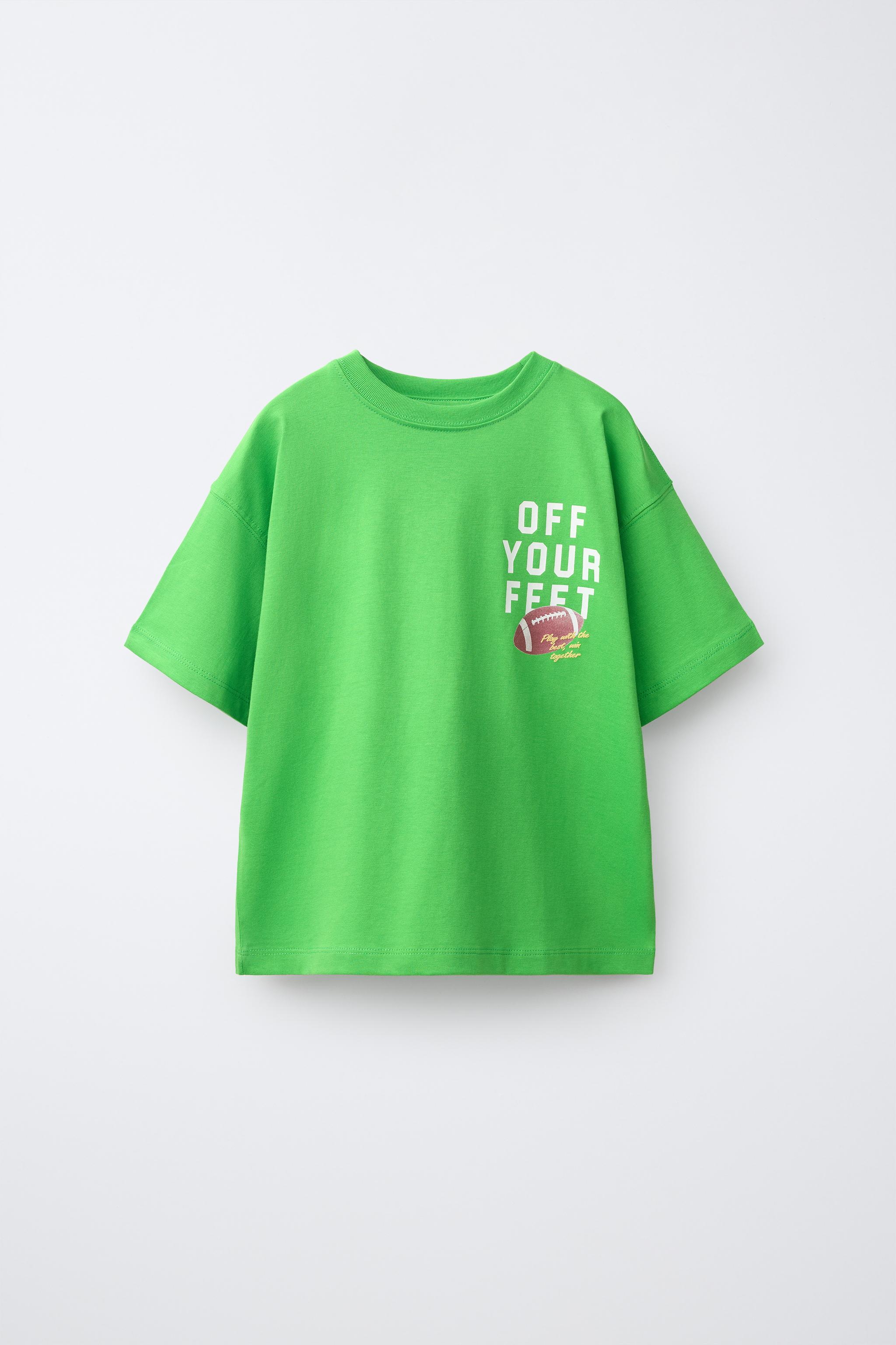 SPORTS PRINT T-SHIRT — Intense green