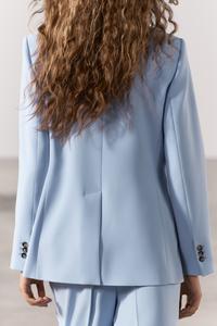 ZW COLLECTION STRAIGHT CUT JACKET - Light blue