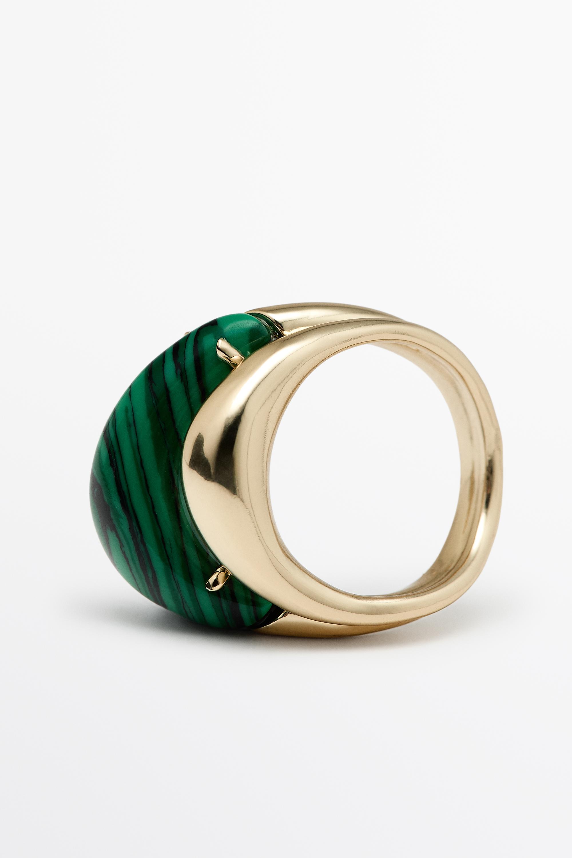 Double malachite ring