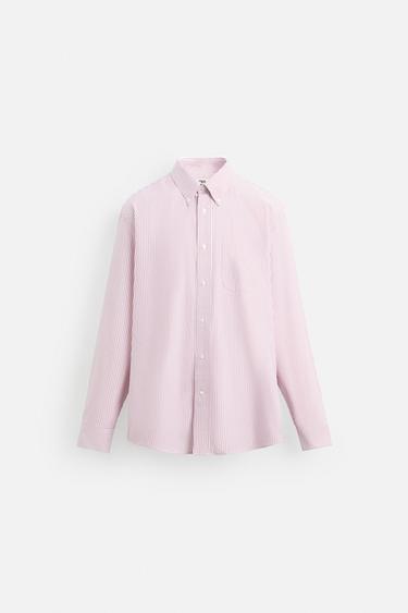 COTTON - SILK SHIRT - Red Stripe by Zara