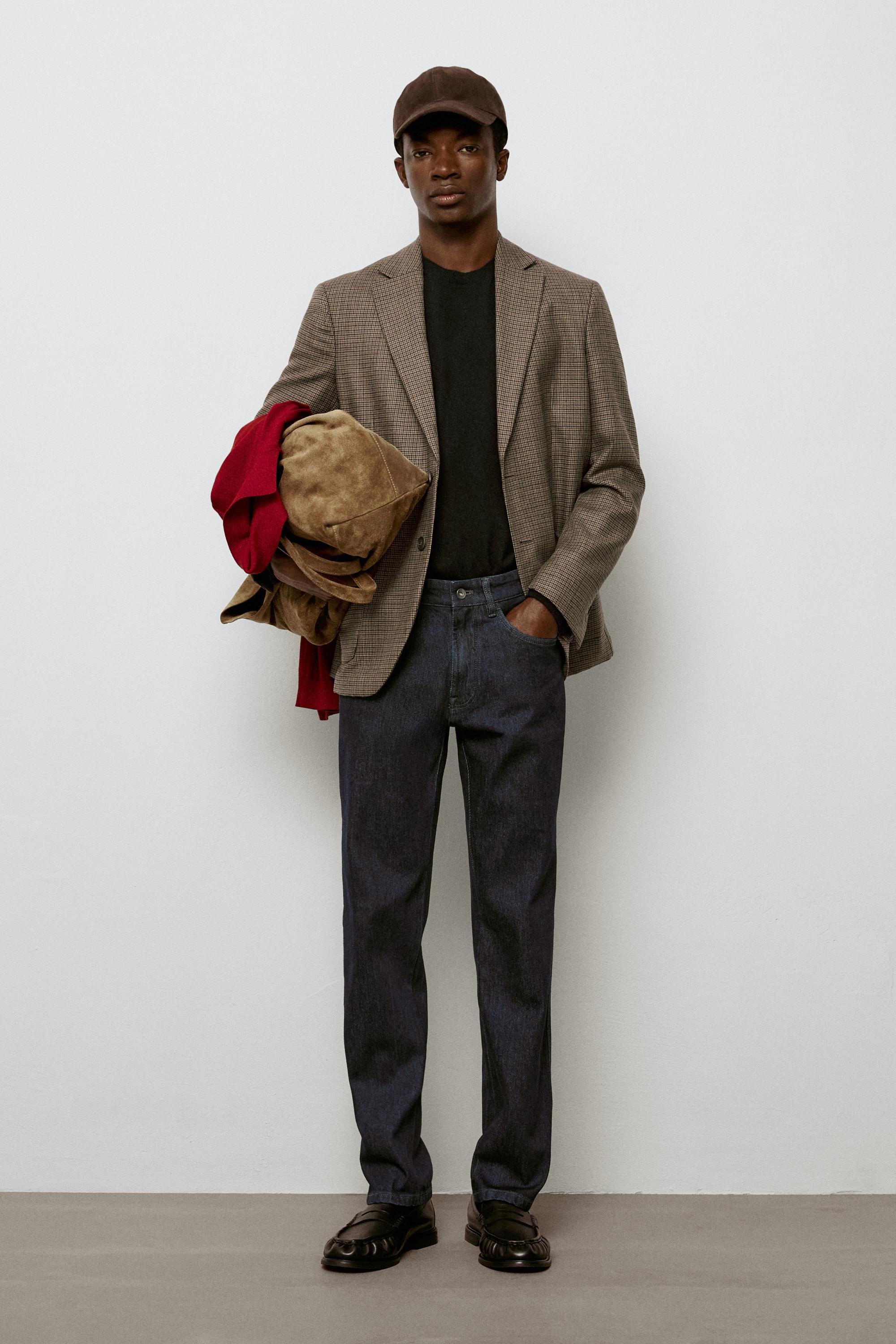 Tapered fit jeans — Navy blue