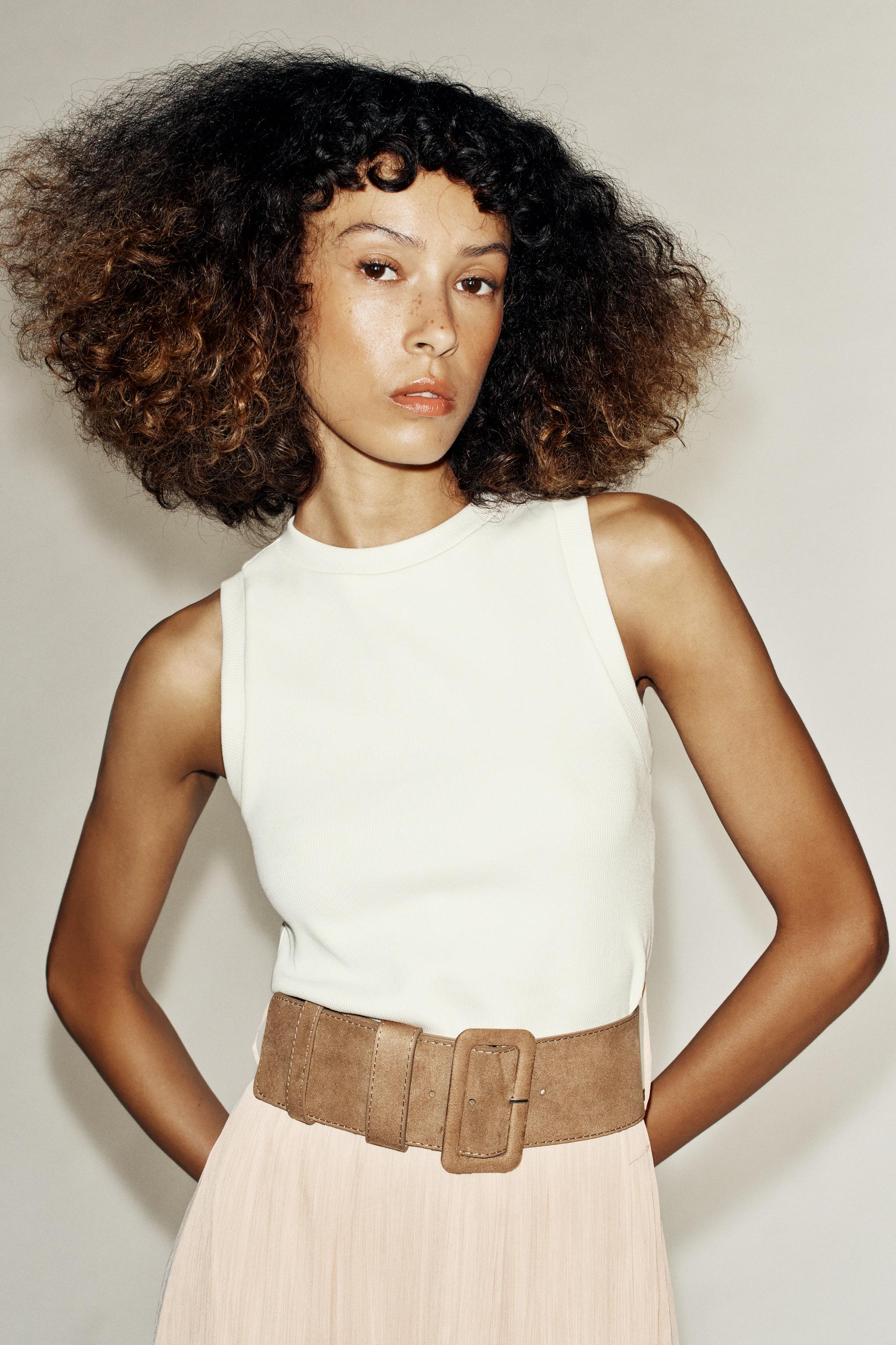 COMBINED MIDI BELTED DRESS