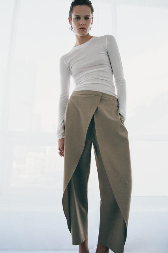 ZW COLLECTION FRONT WRAP PANTS
